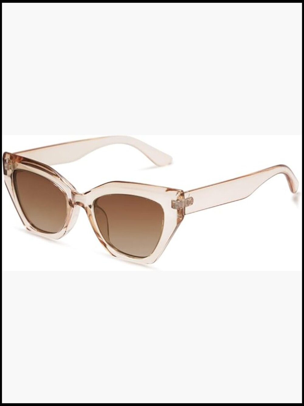 Square Cat Eye Polarized Sunglasses with UV400 Protection